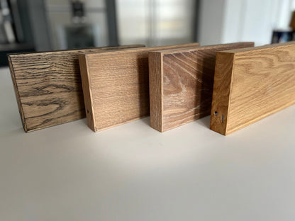 Handcrafted Cryptoak Ticker Series LED Cryptocurrency Displays in Premium Oak Wood