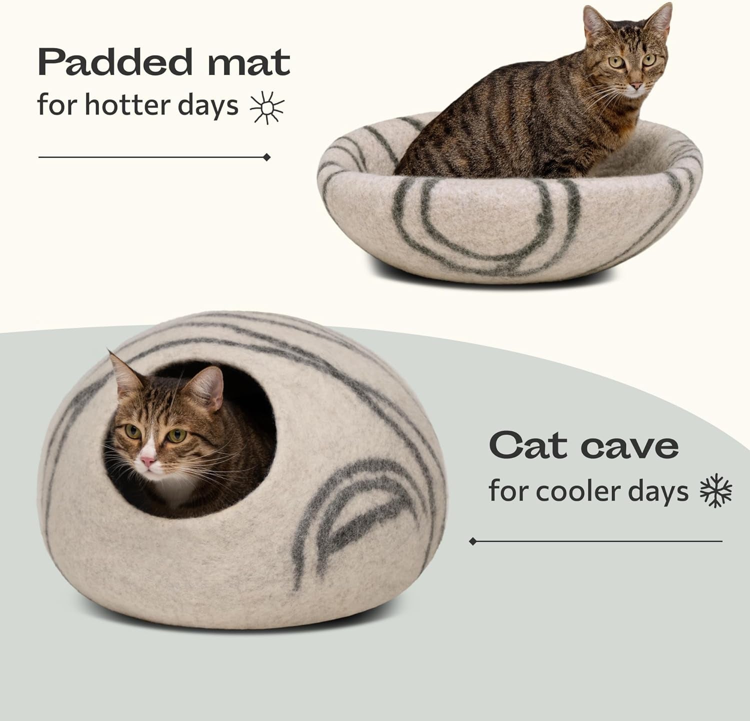 Cat Enclosure – Premium Felt Cat Enclosure for Indoor Cats, Handmade 100% Merino Wool