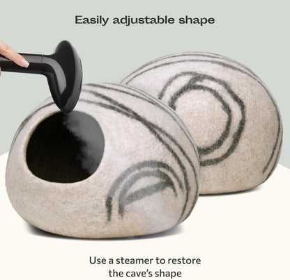 Cat Enclosure – Premium Felt Cat Enclosure for Indoor Cats, Handmade 100% Merino Wool