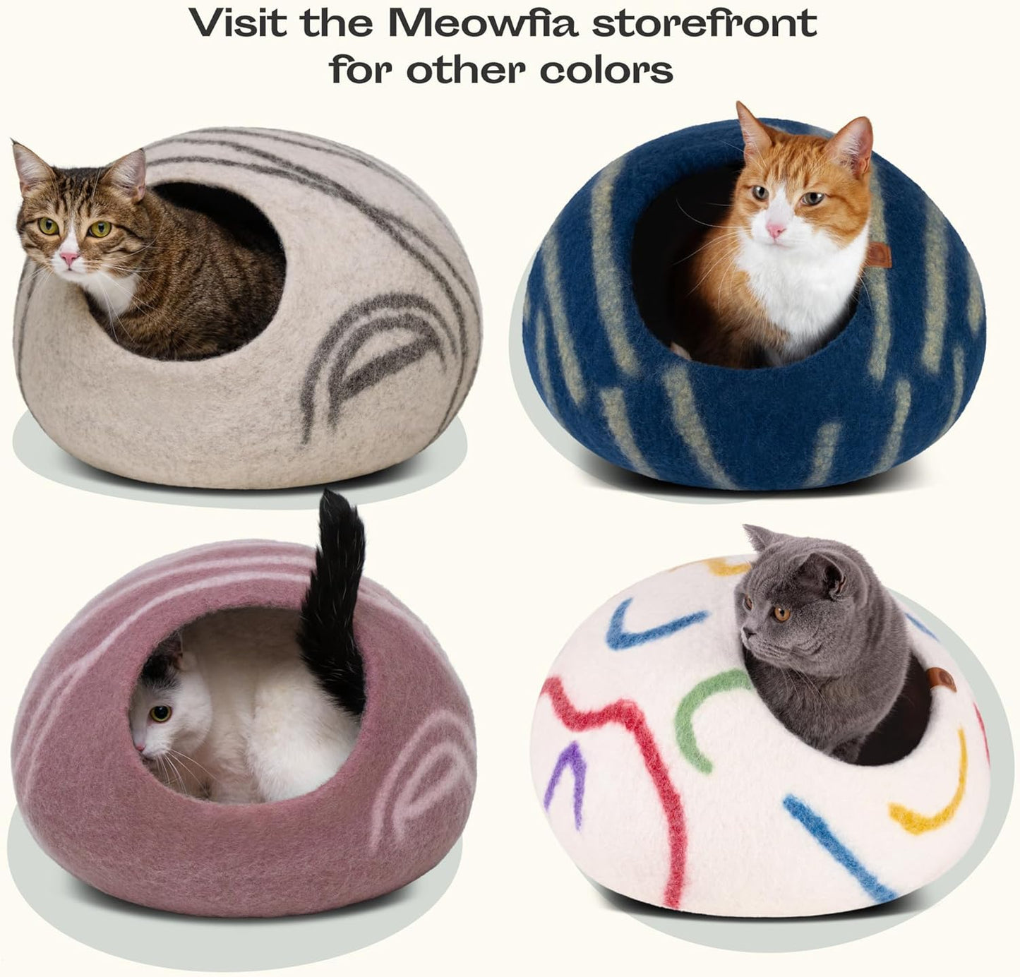Cat Enclosure – Premium Felt Cat Enclosure for Indoor Cats, Handmade 100% Merino Wool