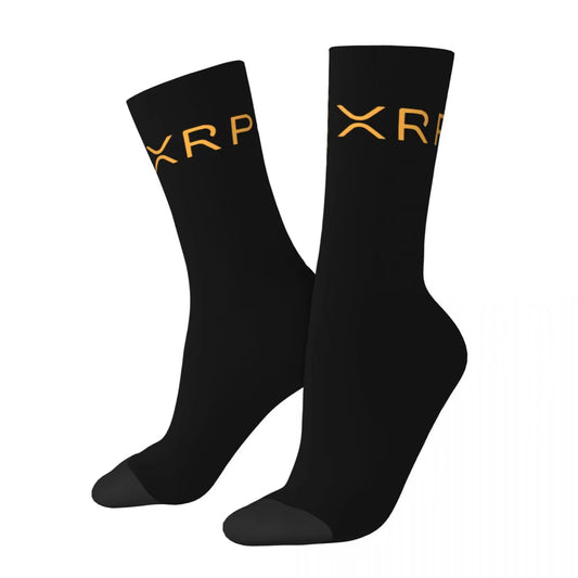 New Men'S Socks Casual Xrp Ripple Side by Side Bitcoin Crypto Sock Polyester Crypto Women Socks Spring Summer Autumn Winter