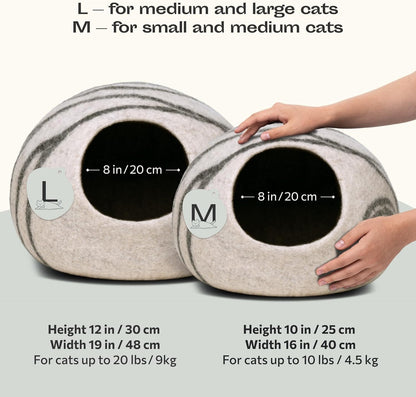 Cat Enclosure – Premium Felt Cat Enclosure for Indoor Cats, Handmade 100% Merino Wool