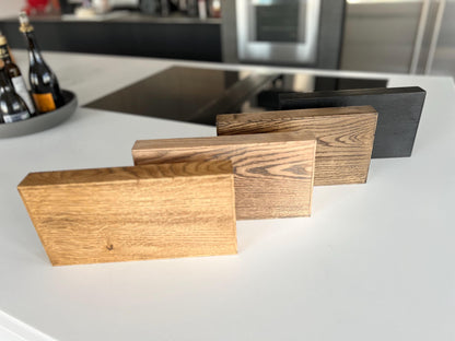 Handcrafted Cryptoak Ticker Series LED Cryptocurrency Displays in Premium Oak Wood